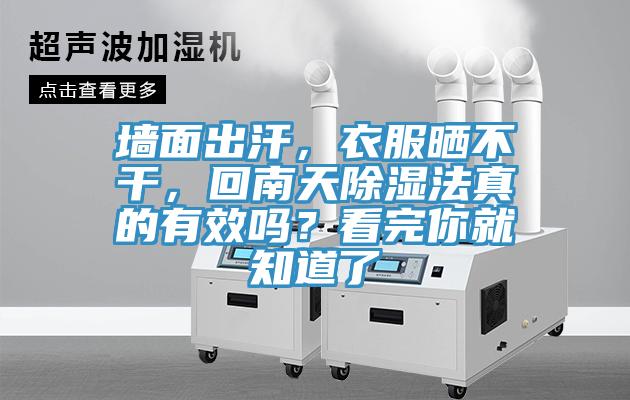 墻面出汗，衣服曬不干，回南天除濕法真的有效嗎？看完你就知道了