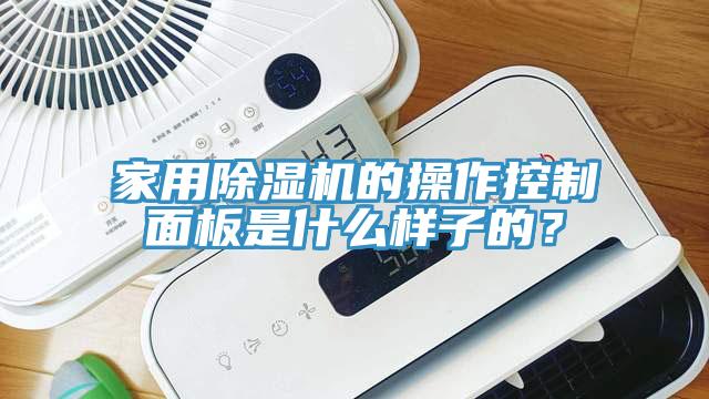 家用除濕機的操作控制面板是什么樣子的？