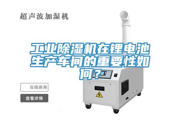 工業(yè)除濕機(jī)在鋰電池生產(chǎn)車間的重要性如何？