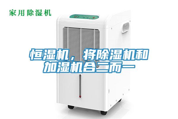 恒濕機，將除濕機和加濕機合二而一