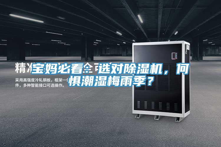 寶媽必看：選對除濕機，何懼潮濕梅雨季？