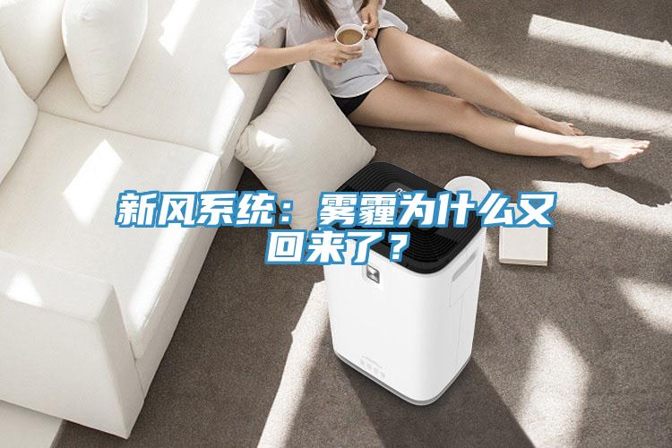 新風系統(tǒng)：霧霾為什么又回來了？