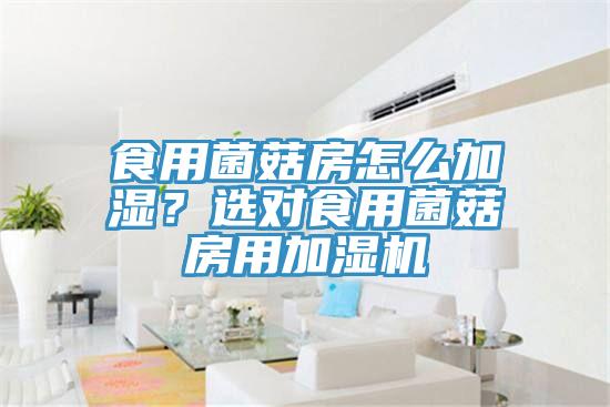 食用菌菇房怎么加濕？選對食用菌菇房用加濕機(jī)