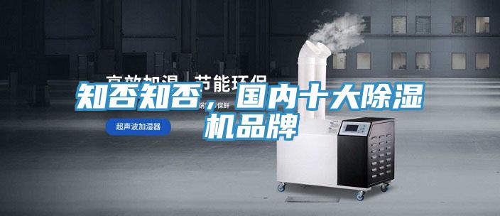 知否知否，國內(nèi)十大除濕機(jī)品牌