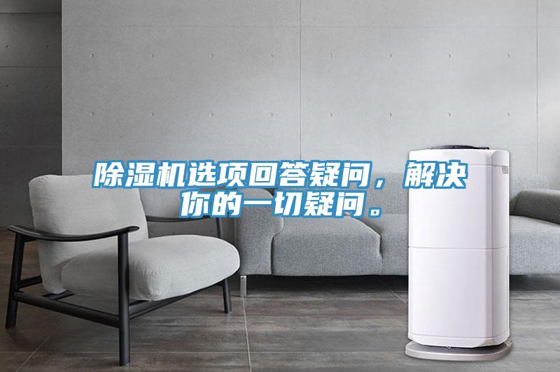 除濕機選項回答疑問，解決你的一切疑問。
