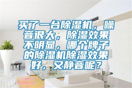 買了一臺除濕機(jī)，噪音很大，除濕效果不明顯，哪個牌子的除濕機(jī)除濕效果好，又靜音呢？