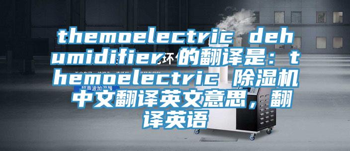 themoelectric dehumidifier 的翻譯是：themoelectric 除濕機(jī) 中文翻譯英文意思，翻譯英語
