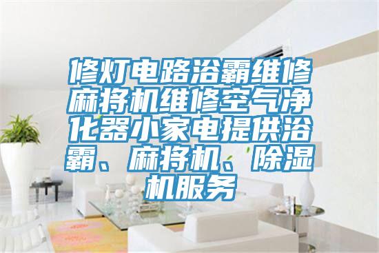 修燈電路浴霸維修麻將機維修空氣凈化器小家電提供浴霸、麻將機、除濕機服務(wù)