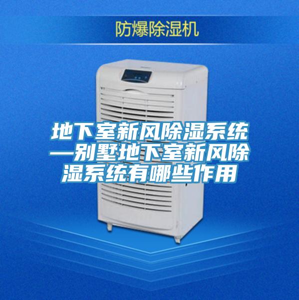 地下室新風除濕系統(tǒng)—別墅地下室新風除濕系統(tǒng)有哪些作用