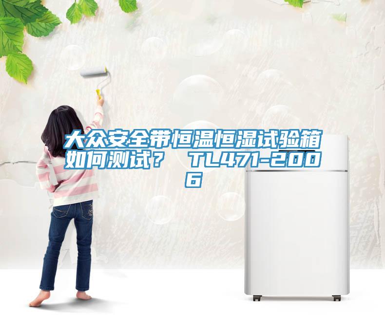 大眾安全帶恒溫恒濕試驗箱如何測試？ TL471-2006