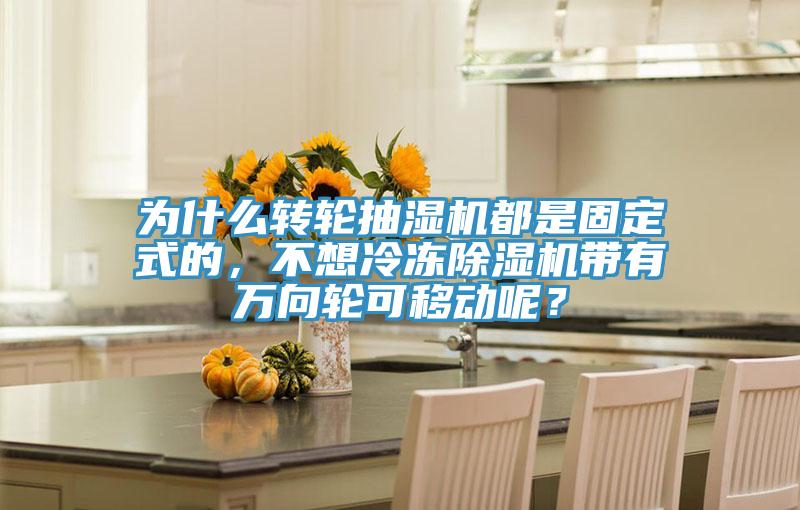 為什么轉(zhuǎn)輪抽濕機都是固定式的，不想冷凍除濕機帶有萬向輪可移動呢？