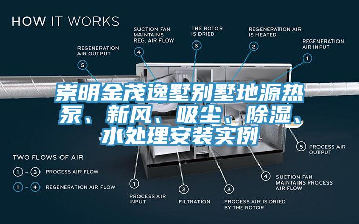崇明金茂逸墅別墅地源熱泵、新風(fēng)、吸塵、除濕、水處理安裝實例