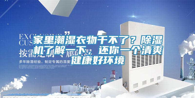 家里潮濕衣物干不了？除濕機(jī)了解一下，還你一個(gè)清爽健康好環(huán)境