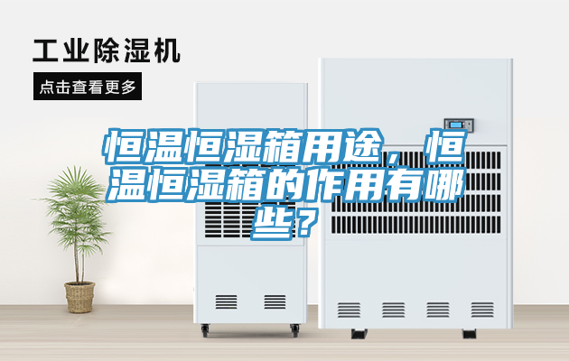恒溫恒濕箱用途，恒溫恒濕箱的作用有哪些？