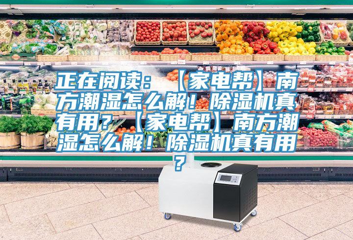 正在閱讀：【家電幫】南方潮濕怎么解！除濕機(jī)真有用？【家電幫】南方潮濕怎么解！除濕機(jī)真有用？