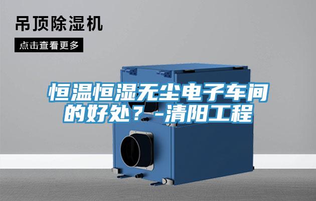 恒溫恒濕無塵電子車間的好處？-清陽工程