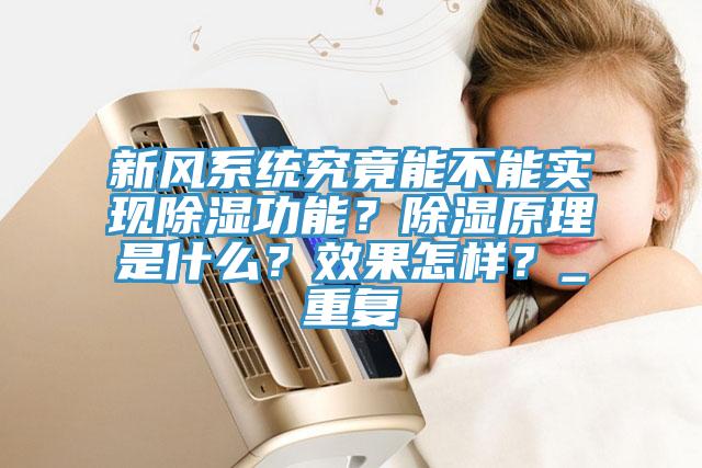 新風(fēng)系統(tǒng)究竟能不能實現(xiàn)除濕功能？除濕原理是什么？效果怎樣？_重復(fù)