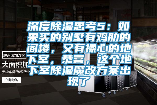 深度除濕思考5：如果買的別墅有雞肋的閣樓，又有操心的地下室，恭喜，這個地下室除濕魔改方案出現(xiàn)了