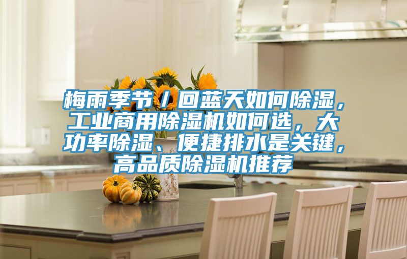 梅雨季節(jié)／回藍(lán)天如何除濕，工業(yè)商用除濕機(jī)如何選，大功率除濕、便捷排水是關(guān)鍵，高品質(zhì)除濕機(jī)推薦