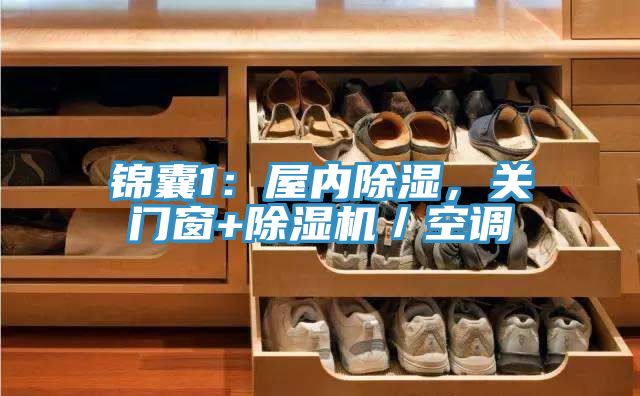 錦囊1：屋內(nèi)除濕，關(guān)門窗+除濕機／空調(diào)