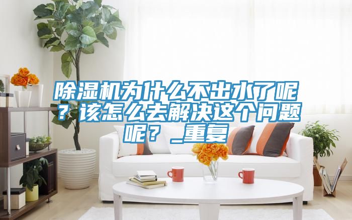 除濕機(jī)為什么不出水了呢？該怎么去解決這個(gè)問(wèn)題呢？_重復(fù)