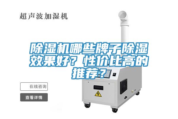 除濕機哪些牌子除濕效果好？性價比高的推薦？