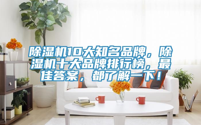 除濕機(jī)10大知名品牌，除濕機(jī)十大品牌排行榜，最佳答案，都了解一下！