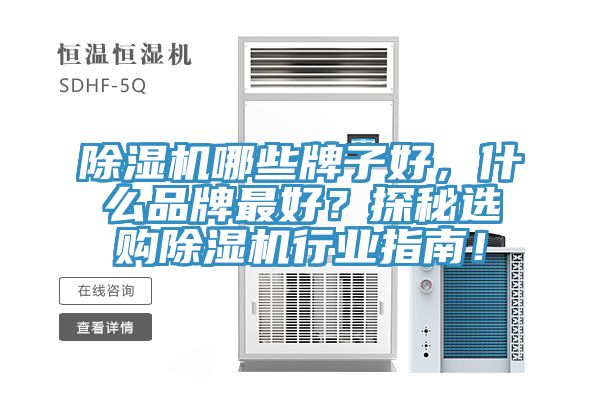 除濕機(jī)哪些牌子好，什么品牌最好？探秘選購(gòu)除濕機(jī)行業(yè)指南！